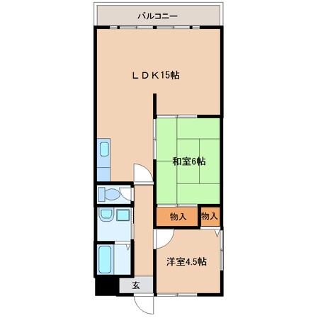 橿原神宮西口駅 徒歩5分 2階の物件間取画像